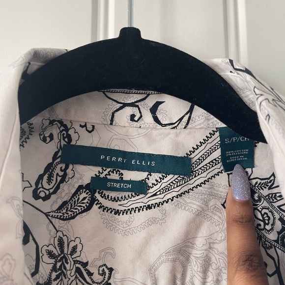 Perry Ellis Paisley Print Button Up - Picture 4 of 5